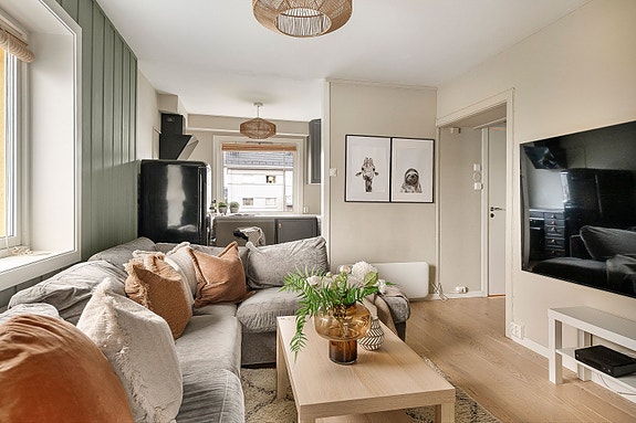 Nordvik Eiendomsmegling v/ Marthine Hagen har gleden av å presentere Trondhjemsvegen 19D. Foto: HF Agency v/ Torben Olav Wirkestad.