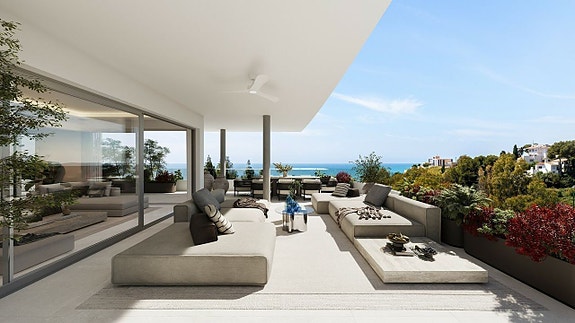 Unik mulighet! 300 meter til strand | Leilighet med flott havutsikt | 3 soverom og 2 bad | Stor terrasse