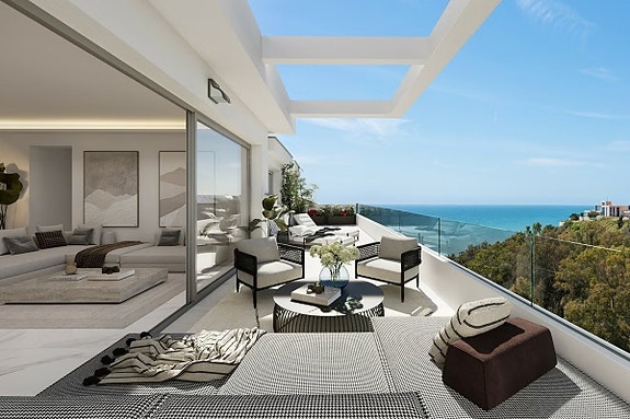 Unik mulighet! 300 meter til strand | Leilighet med flott havutsikt | 3 soverom og 2 bad | Stor terrasse