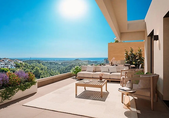 Eksklusive penthouse-leilighet i Marbella | 3 soverom og 3 bad | Eleganse, ro og utsikt mot Middelhavet