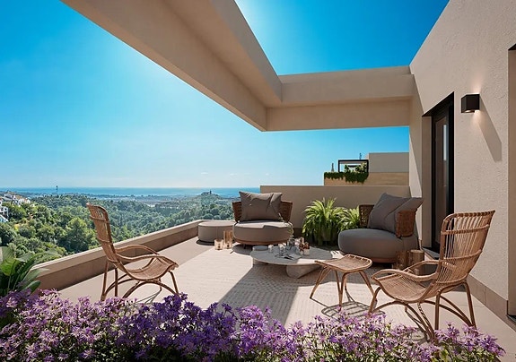 Eksklusive penthouse-leilighet i Marbella | 3 soverom og 3 bad | Eleganse, ro og utsikt mot Middelhavet