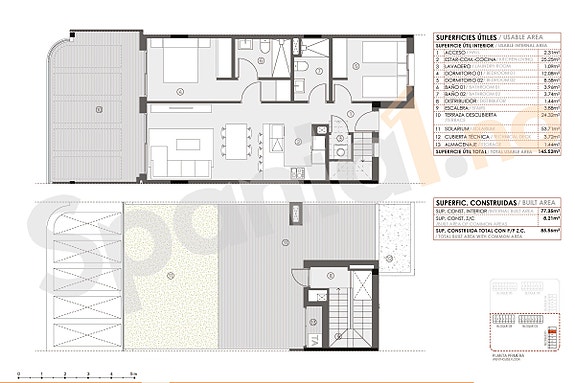 Nydelig penthouse i med stor takterrasse, 2 soverom og garasje | Nytt prosjekt med attraktiv beliggenhet