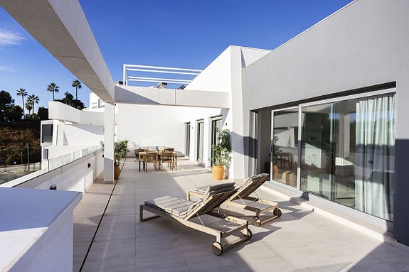 Penthouse med 3 soverom, 160 m² terrasse og havutsikt - New Golden Mile