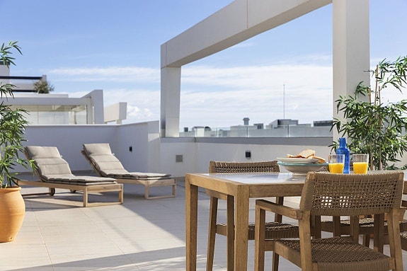 Penthouse med 3 soverom, 160 m² terrasse og havutsikt - New Golden Mile