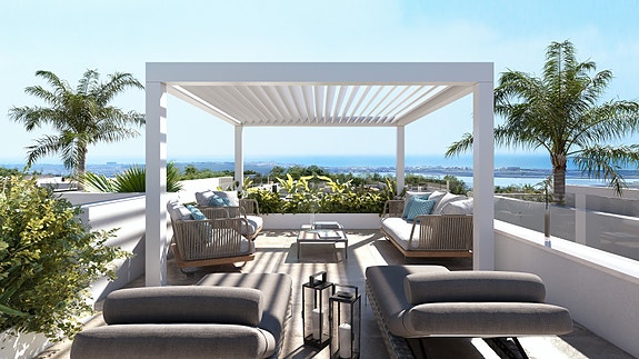 Stilren villa med privat basseng | Takterrasse med utsikt | 3 soverom og 3 bad