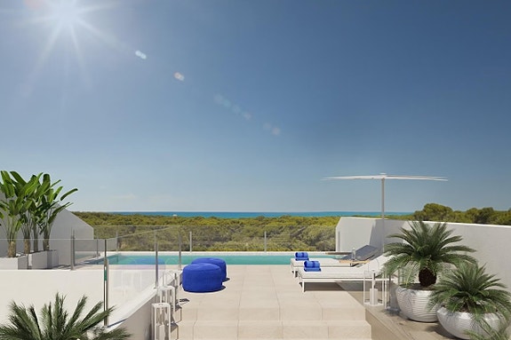 Penthouse med 3 soverom, stor terrasse og felles takterrasse - Kort vei til strand, butikker og servicetilbud