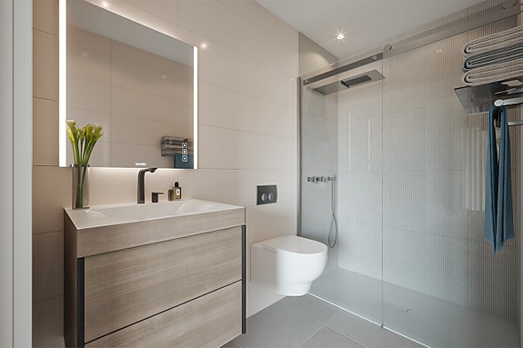 Nybygg - Penthouse med 3 soverom og 2 bad, egen takterrasse - Nær stranden