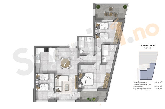 Nybygg - Leilighet med 3 soverom i sentrum av Guardamar, nær stranden