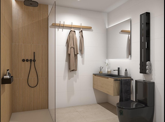 Ny villa på ett plan med privat basseng - 3 soverom, hage og mulighet for takterrasse