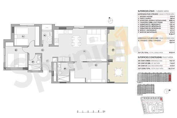 Nybygg! Bolig nær stranden - 3 soverom og stor terrasse - Fellesområde med basseng, spa og hage