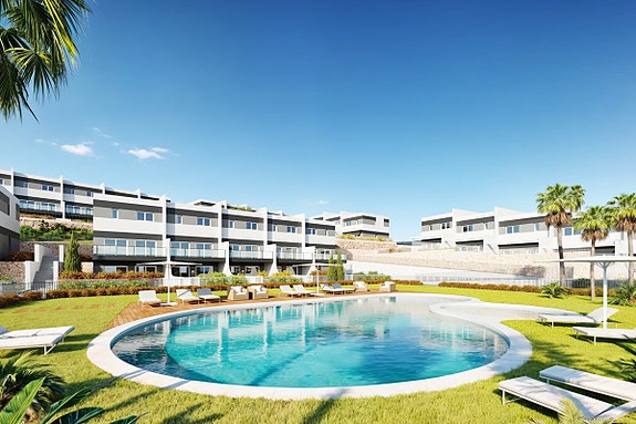 Rekkehus i nytt prosjekt med 3 soverom og store uteområder - Nær golf og strender i Finestrat