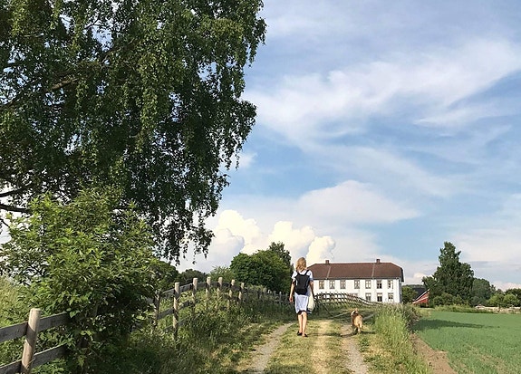 800 meter ned til Mjøsa