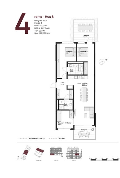 B301 Hus B - salgstegning