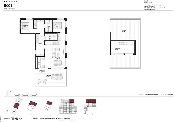 B601 Hus B - salgstegning