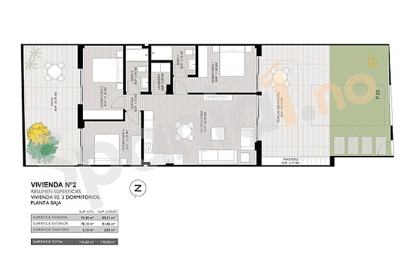 Plantegning leilighet nr. 2