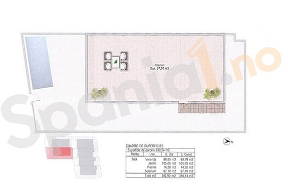 Plantegning takterrasse