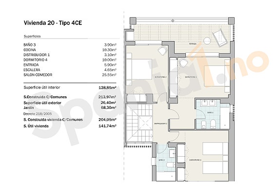 Plantegning villa 20