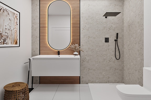 SISTE LEDIGE! Moderne leilighet med stor terrasse og hage 154m2 | 3 soverom og 2 bad | Flott fellesområde