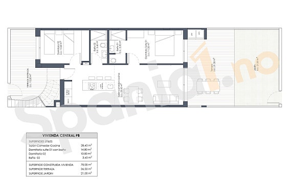 Plantegning leilighet på bakkeplan