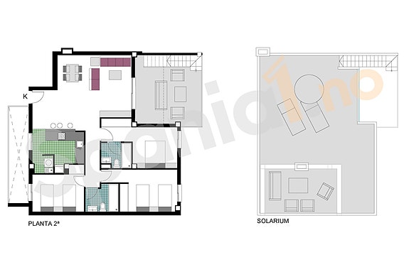 SISTE LEDIGE! Kun 300 m til strand | Penthouse-leilighet med 3 soverom og 2 bad | Felles svømmebasseng