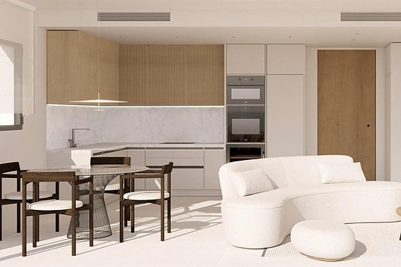 Penthouse med nydelig havutsikt | 300 meter fra stranden | 3 soverom og 2 bad | Terrasse og hage