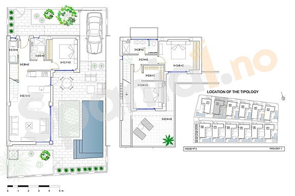 Nydelig bolig med 3 soverom og 2 bad | Flott uteområde med privat basseng | Parkering og stor terrasse