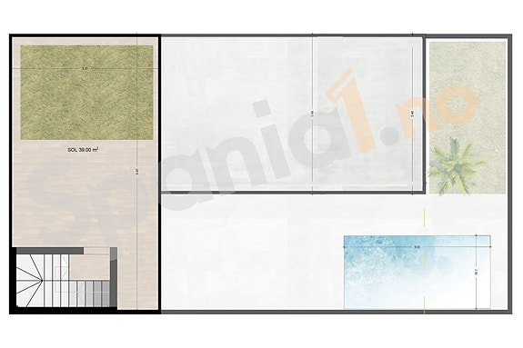 Nøkkelferdig! Villa med 3 soverom  | Flott uteplass med basseng | Takterrasse |