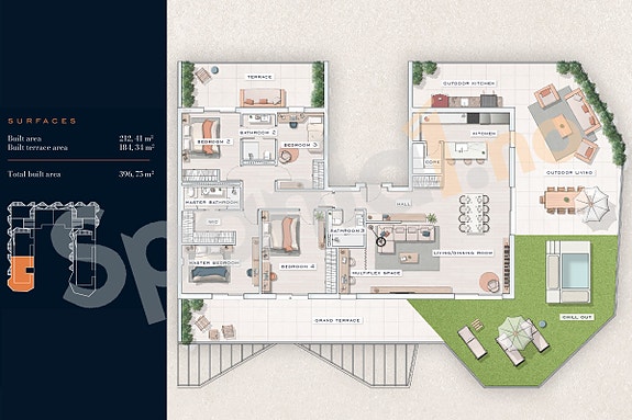 Plantegning Grand Penthouse