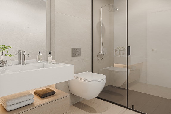 Eksklusiv leilighet med 2 soverom og 2 bad  | Stor terrasse og nydelige fellesområder