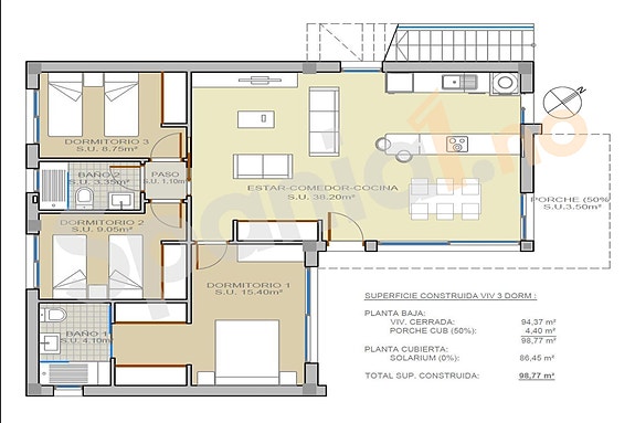 Plantegning villa på et plan