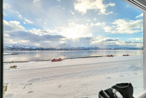 Utsikt fra kjøkken.