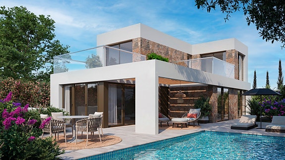 Ny eksklusiv villa i Finestrat | 4 soverom og 4 bad | Stor terrasse med basseng | Garasje