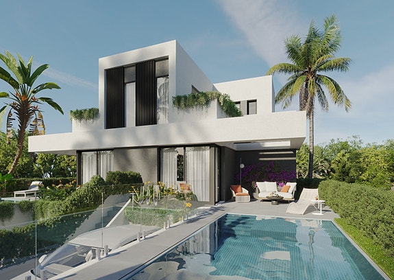 Ny eksklusiv villa i Finestrat | 4 soverom og 4 bad | Stor terrasse med basseng | Garasje