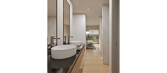 NØKKELFERDIG! Ny eksklusiv villa i Finestrat | 3 soverom og 3+1 bad | Stor tomt med basseng | Takterrasse og Garasje