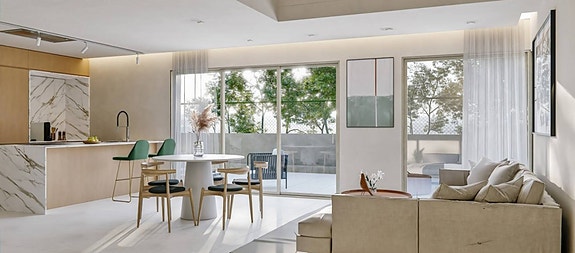 NØKKELFERDIG! Ny eksklusiv villa i Finestrat | 3 soverom og 3+1 bad | Stor tomt med basseng | Takterrasse og Garasje