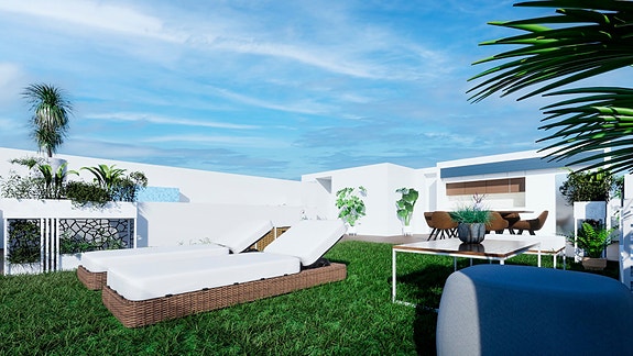 Penthouse leilighet med 3 soverom | Stor takterrasse med eget basseng