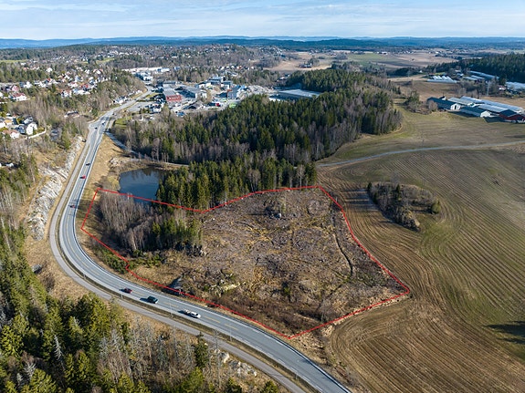 Drone - Omtrentlig inntegnet eiendomsgrense