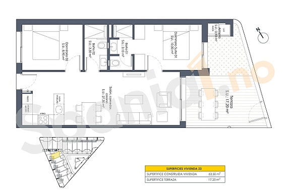 Nybygde leiligheter med 2 og 3 soverom   moderne stil, privat uteplass og felles basseng