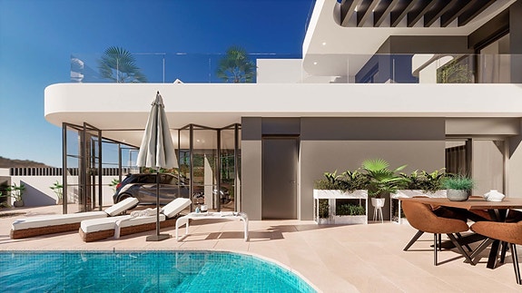 SOLGT! Eksklusiv villa med råflott design | Nær strand og alle fasiliteter | Stort uteområde og takterrasse | Garasje