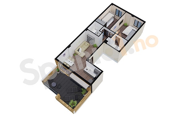 Nøkkelferdig! Ny moderne leilighet med romslig terrasse - Stil, komfort og attraktiv beliggenhet