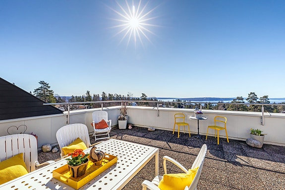 Velkommen til Gregers Grams Vei 14A, 3-roms leilighet med stor takterrasse og fantastisk utsikt!