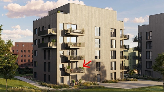 Velkommen til Steinan Park og leilighet C201! - En lekker 2-roms med gjennomtenkt planløsning, romslige rom og balkong på 9m²