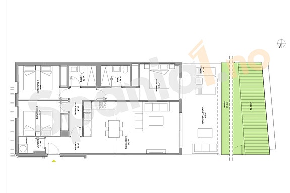 Utsikt! Moderne leilighet med flotte fellesområder inspirert av tropisk luksus | 3 soverom og 2 bad