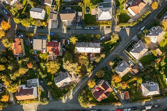 Drone bilde av tomt