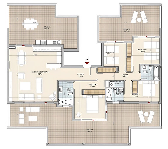 Eksklusiv penthouse med 4 soverom og spektakulær utsikt i Mijas Costa