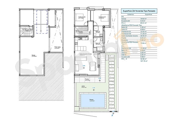 SOLGT! | Nydelig bolig med 3 soverom og 2 bad | Flott uteområde med privat basseng | Garasje og takterrasse