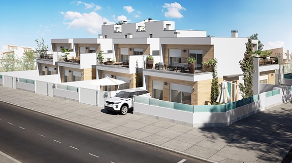 Kun 1 igjen! Rekkehus med 3 soverom | Stor terrasse og takterrasse | Hage og privat basseng