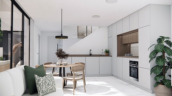 Moderne villa med hage og privat basseng | 3 soverom og 2 bad | Parkering på tomt | Mulighet for takterrasse