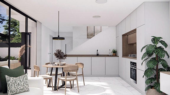 Moderne villa med hage og privat basseng | 3 soverom og 2 bad | Parkering på tomt | Mulighet for takterrasse