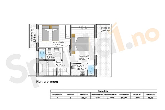 150 meter til stranden | Rekkehus med 3 soverom og 3 bad  | Flott uteplass med eget basseng  | Takterrasse 35m2